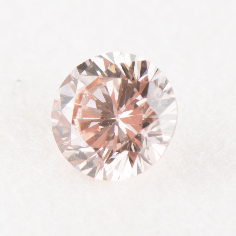 0.119ct, ファンシーライトオレンジ―ピンクダイヤモンド, SI2, ラウンド, CGL