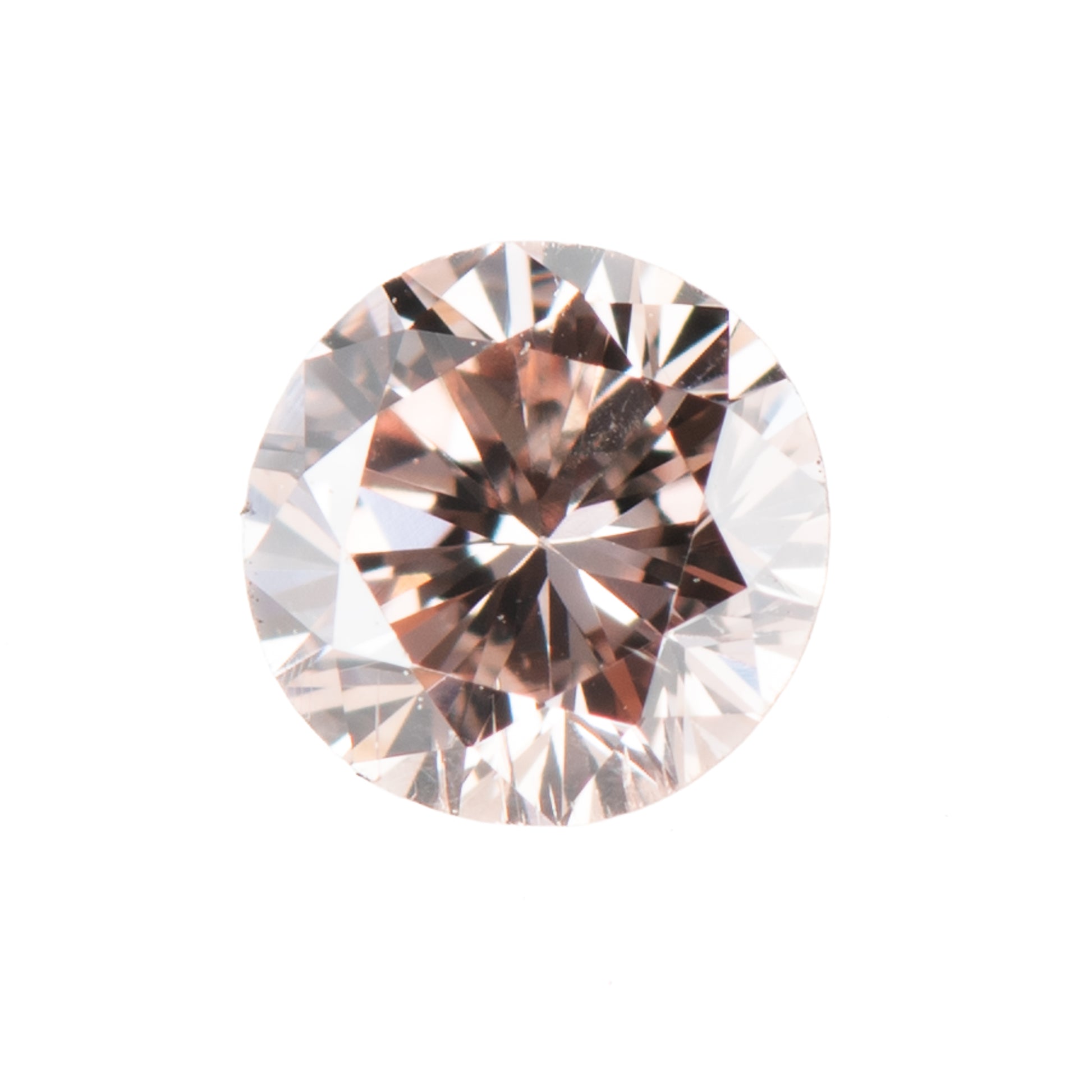 0.118ct, ファンシーライトオレンジ―ピンクダイヤモンド, SI2, ラウンド, CGL　Fancy Light Orangy Pink Diamond