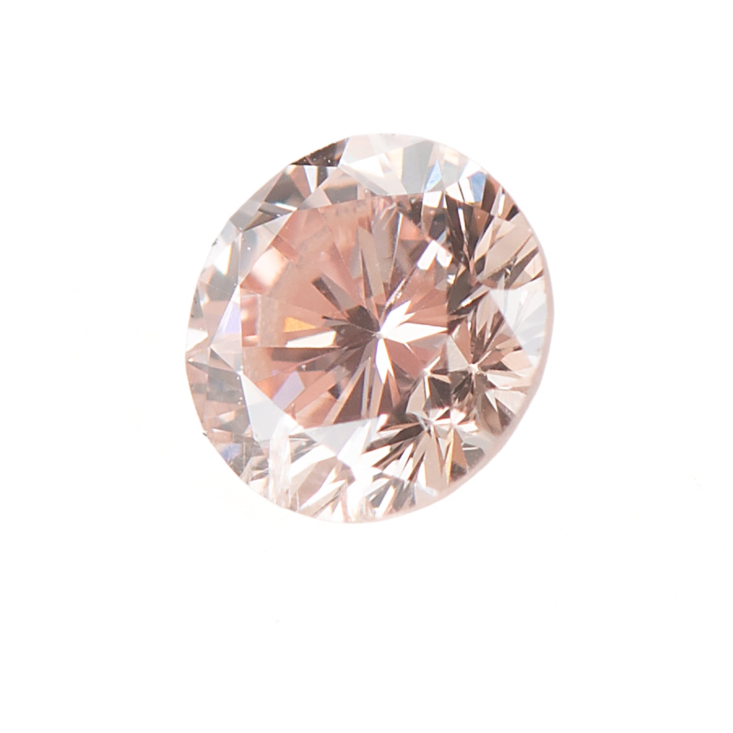 0.118ct, ファンシーライトオレンジ―ピンクダイヤモンド, SI2, ラウンド, CGL　Fancy Light Orangy Pink Diamond
