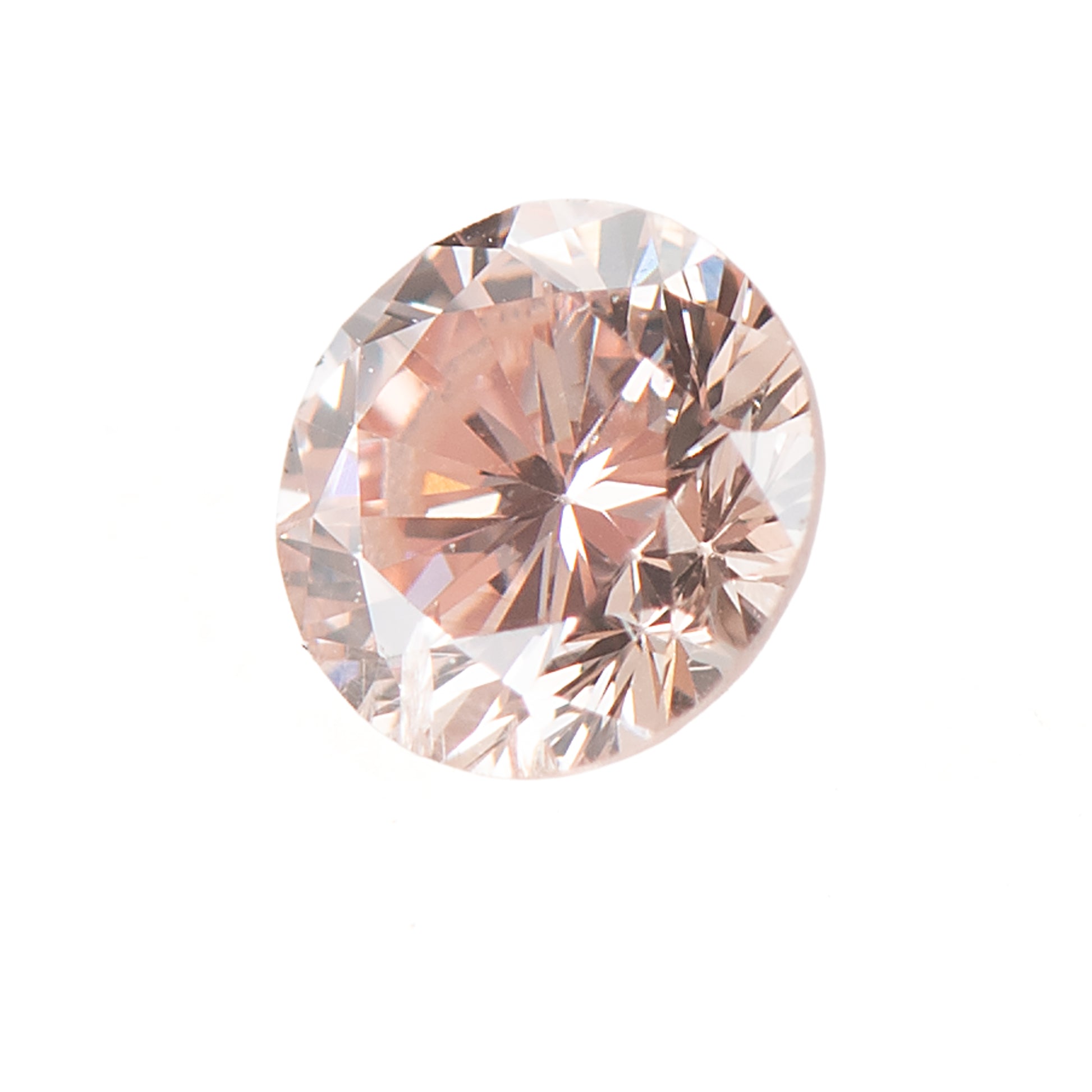 0.118ct, ファンシーライトオレンジ―ピンクダイヤモンド, SI2, ラウンド, CGL　Fancy Light Orangy Pink Diamond