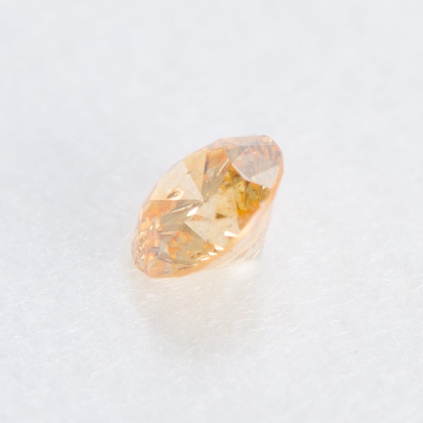 0.106ct, ファンシーインテンスオレンジイエローダイヤモンド, I1, ラウンド, CGL