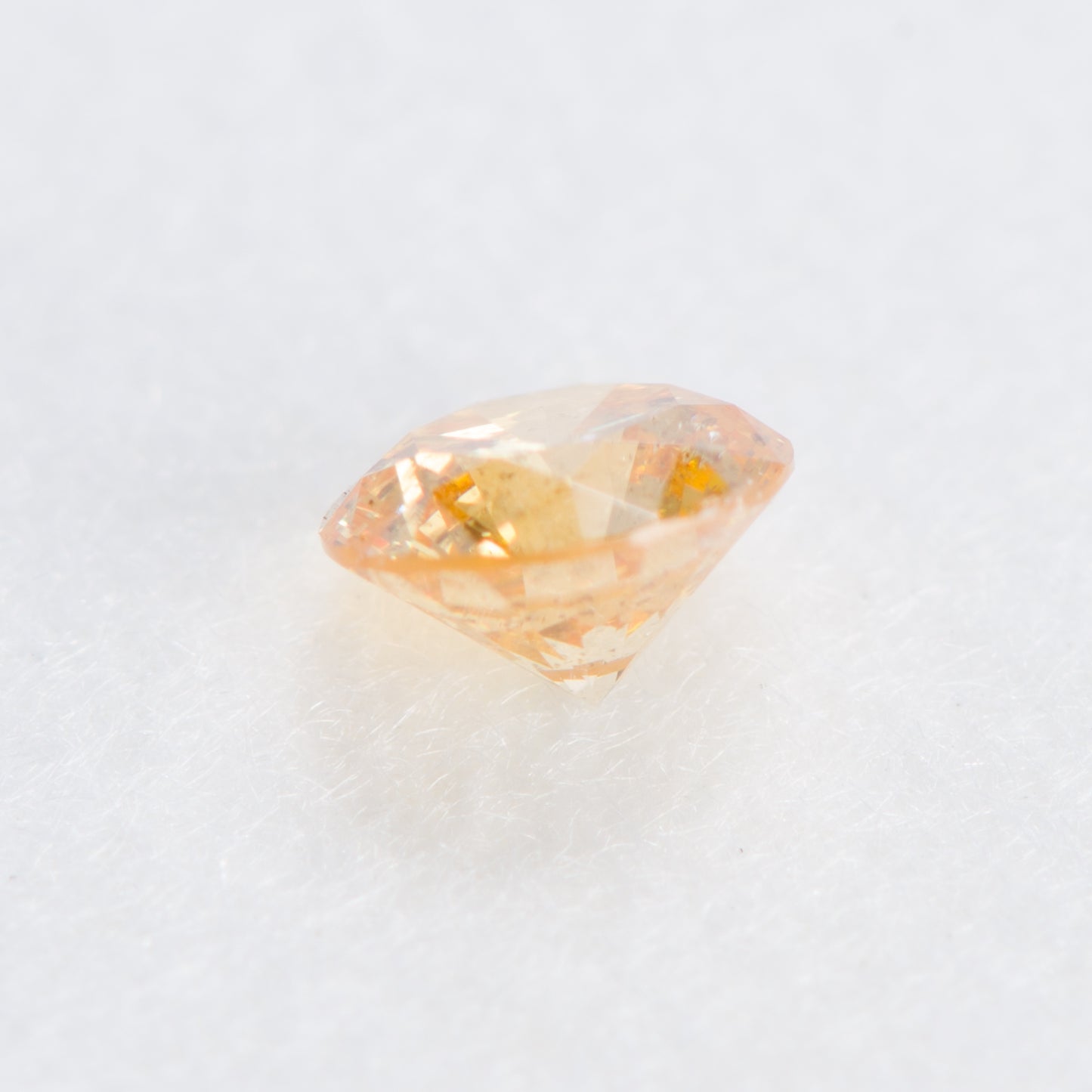 0.106ct, ファンシーインテンスオレンジイエローダイヤモンド, I1, ラウンド, CGL