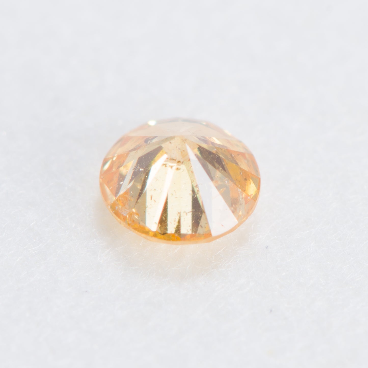 0.106ct, ファンシーインテンスオレンジイエローダイヤモンド, I1, ラウンド, CGL