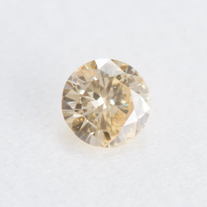 0.100ct, ファンシーライトオレンジイエローダイヤモンド, SI2, ラウンド, CGL
