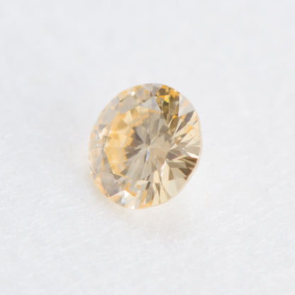 0.100ct, ファンシーライトオレンジイエローダイヤモンド, SI2, ラウンド, CGL