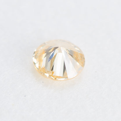 0.100ct, ファンシーライトオレンジイエローダイヤモンド, SI2, ラウンド, CGL