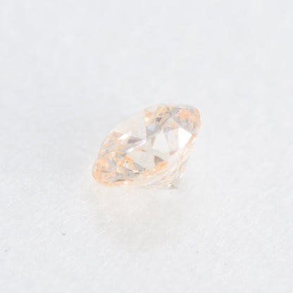 0.108ct, ファンシーライトイエロウィッシュオレンジダイヤモンド, SI2, ラウンド, 中央宝石研究所(CGL)