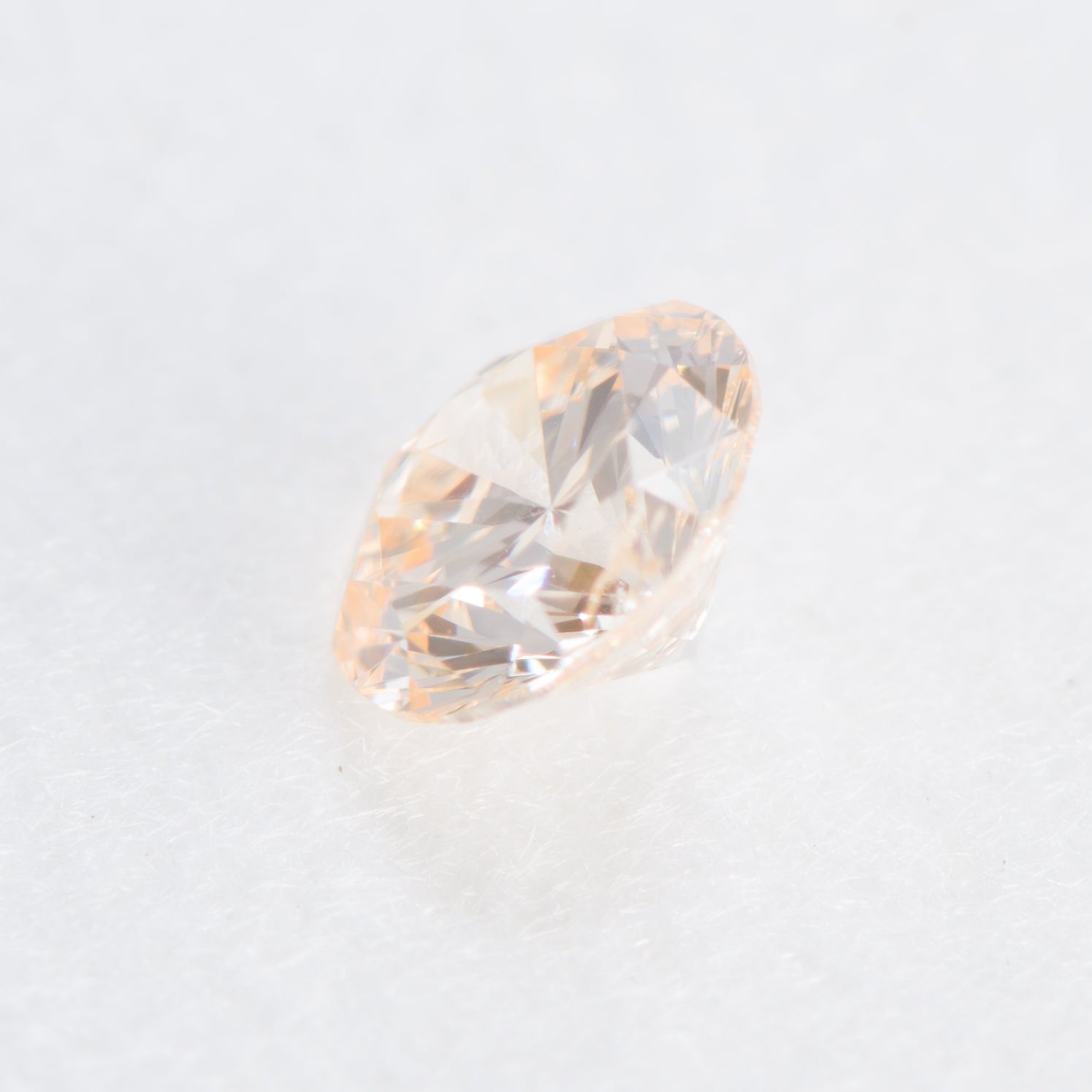 0.146ct, ライトイエロウィッシュオレンジダイヤモンド, SI2, ラウンド, 中央宝石研究所(CGL)