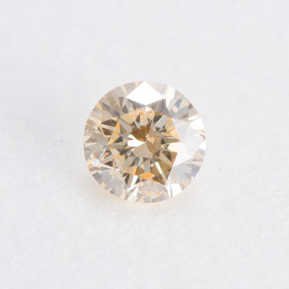 0.103ct, ライトオレンジイエローダイヤモンド, SI2, ラウンド, CGL