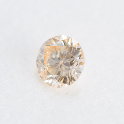 0.103ct, ライトオレンジイエローダイヤモンド, SI2, ラウンド, CGL