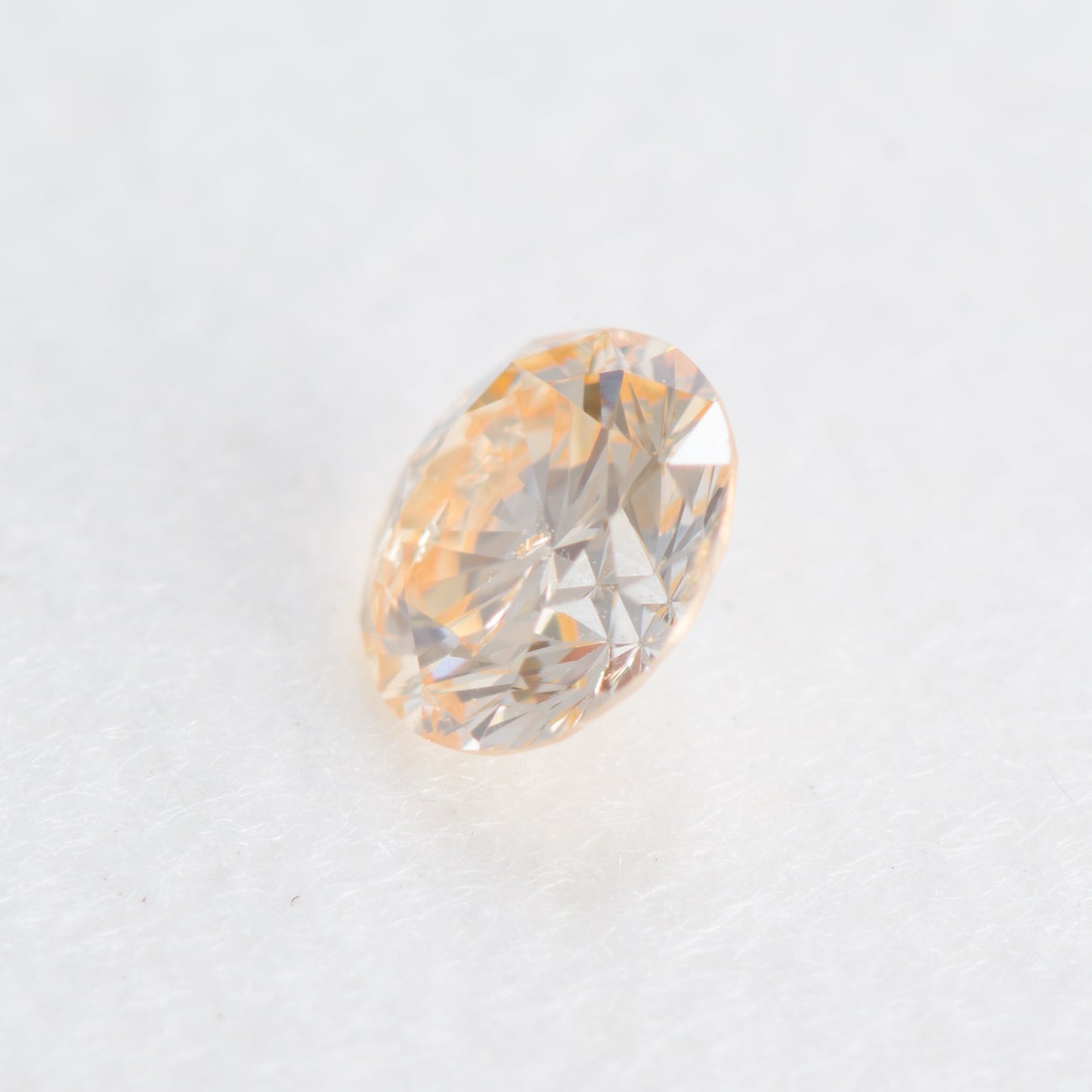 0.103ct, ライトオレンジイエローダイヤモンド, SI2, ラウンド, CGL