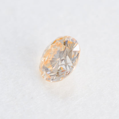 0.103ct, ライトオレンジイエローダイヤモンド, SI2, ラウンド, CGL