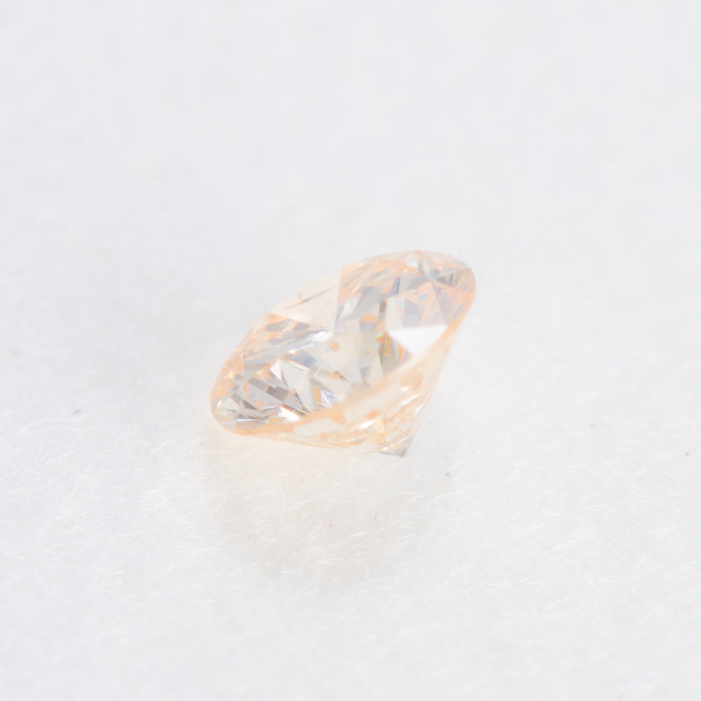 0.103ct, ライトオレンジイエローダイヤモンド, SI2, ラウンド, CGL