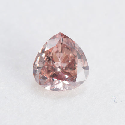 0.109ct, ファンシーディープブラウニッシュピンクダイヤモンド, SI2, ラウンド, CGL