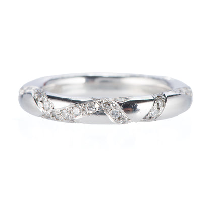 ライン　エタニティーホワイトゴールドリング 0.63ct (複製) 正面画像