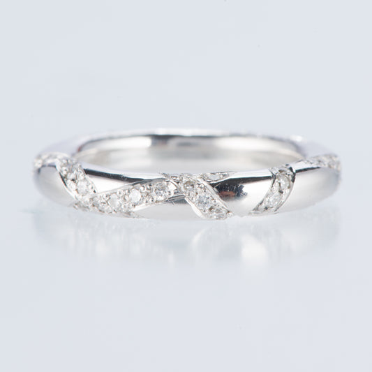 ライン　エタニティーホワイトゴールドリング 0.63ct (複製)