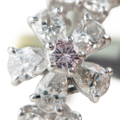 ブルーム ピンクダイヤモンドxダイヤモンド プラチナリング PD: 0.31ct 1.85ct Pt900 CGL