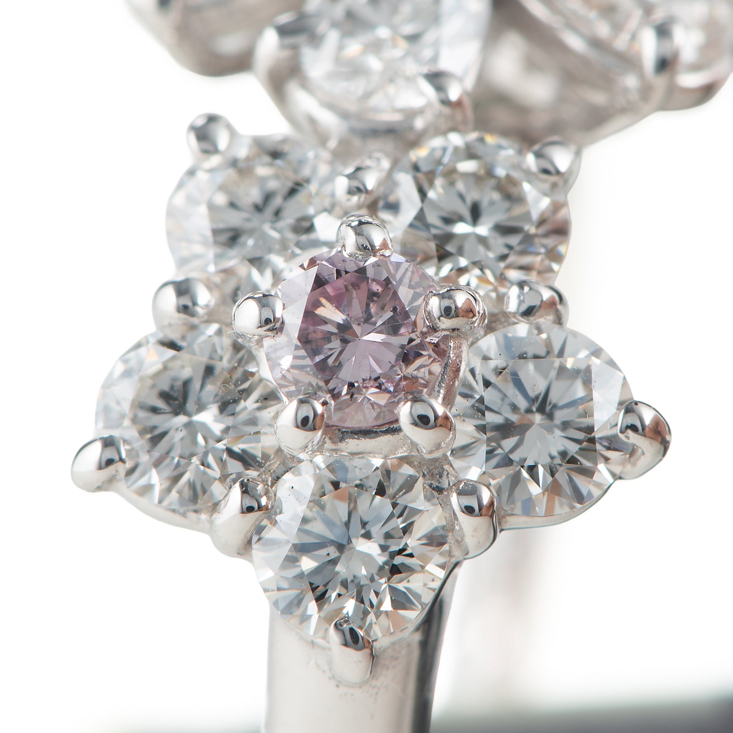 ブルーム ピンクダイヤモンドxダイヤモンド プラチナリング PD: 0.31ct 1.85ct Pt900 CGL