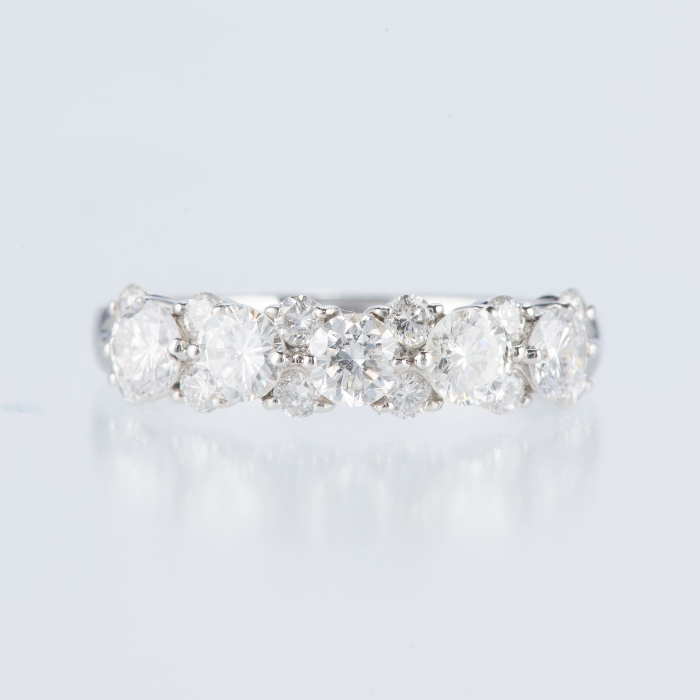 ライン  ラウンドダイヤモンド プラチナリング D: 1.19ct