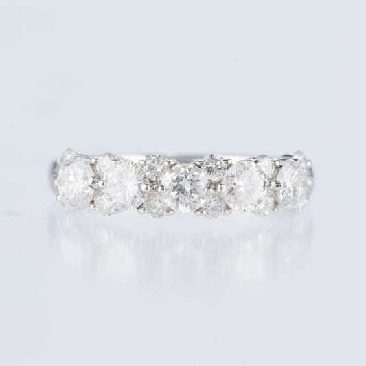 ライン  ラウンドダイヤモンド プラチナリング D: 1.19ct