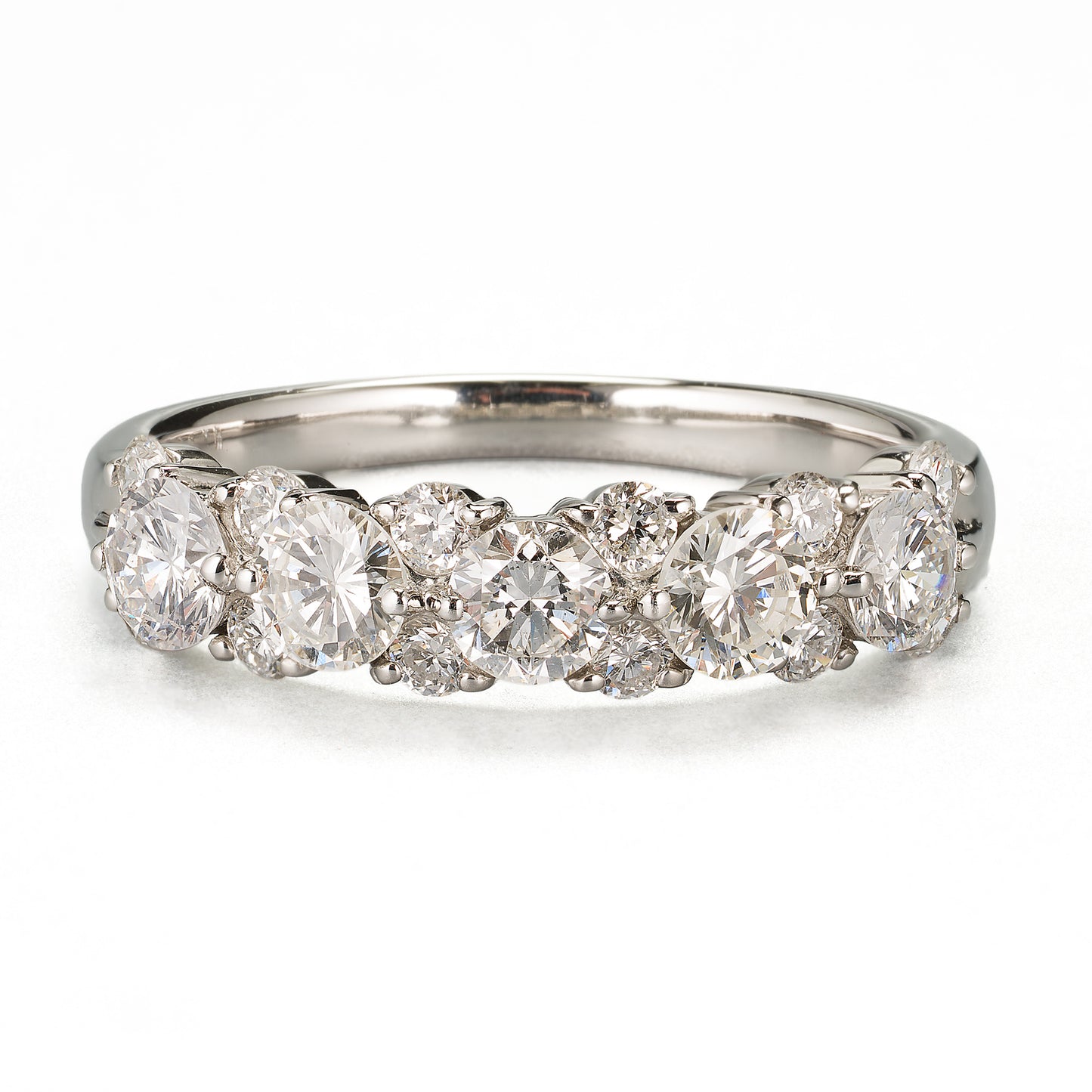 ライン  ラウンドダイヤモンド プラチナリング D: 1.19ct