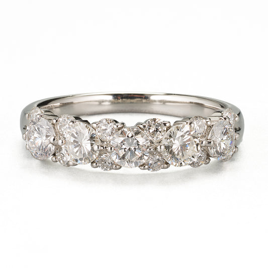 ラインデザイン ダイヤモンドリング 1.19ct Pt900 正面画像