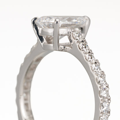 ZUISHO | ペアシェイプ ダイヤモンド 1.73ct Dカラー IF GIA鑑定書付 プラチナ950 リング ダイヤモンド 0.52ct F+ VS+ H&C
