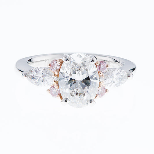 2ct オーバルダイヤモンドリング Eカラー VS1 GIA 写真1