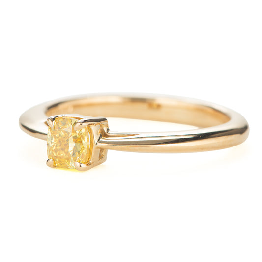 0.50ct ジミーイエローダイヤモンド ファンシービビッドイエローダイヤモンドリング 0.50ct SI1 GIA Zimmi yellow Fancy vivid yellow diamonds