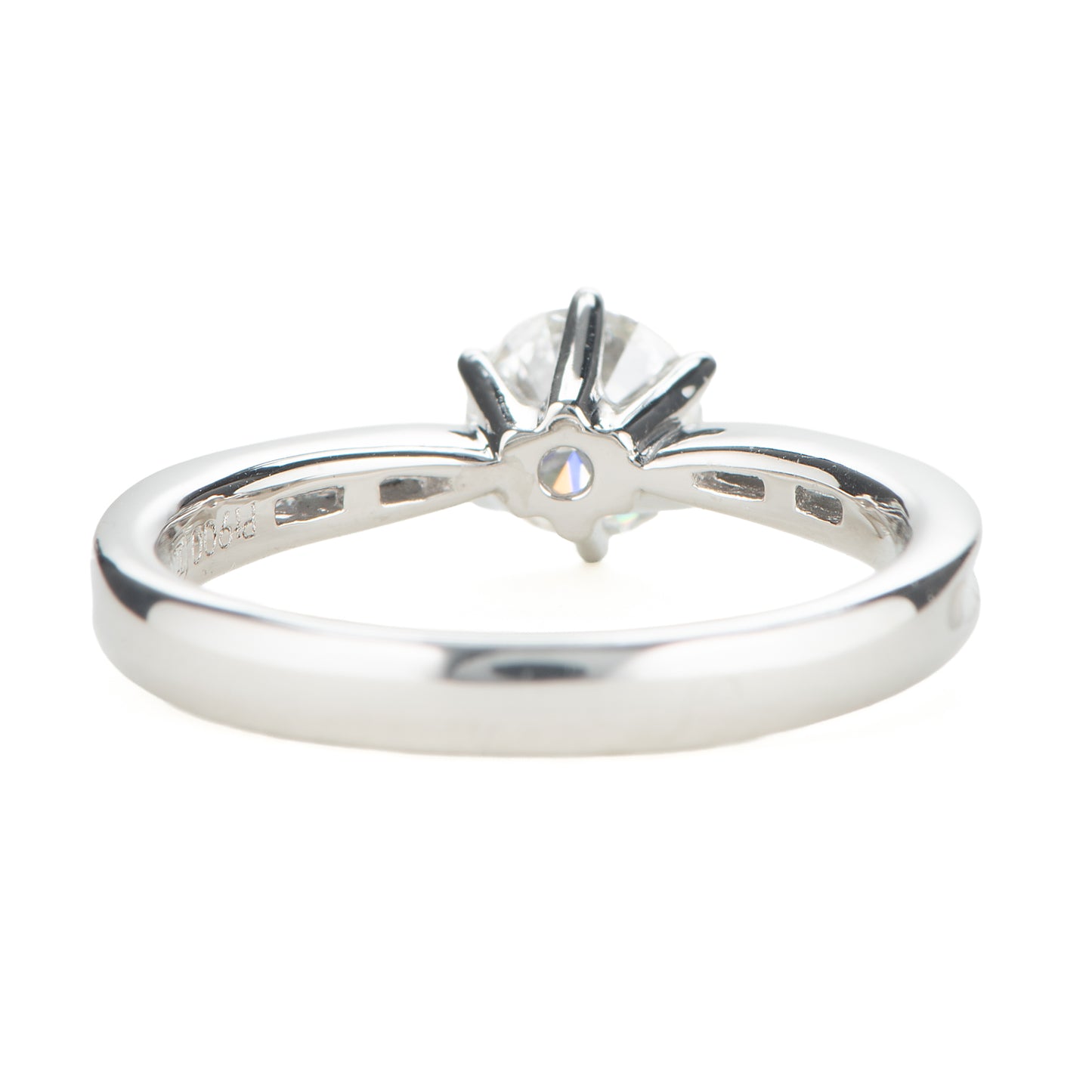 0.63ct G VVS2 Very Good エンゲージリング ラウンドカット ダイヤモンド プラチナリング  (D: 0.63/0.14ct) Pt900 GIA