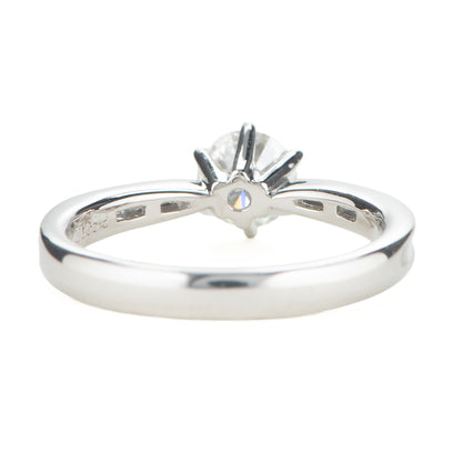 0.63ct G VVS2 Very Good エンゲージリング ラウンドカット ダイヤモンド プラチナリング  (D: 0.63/0.14ct) Pt900 GIA