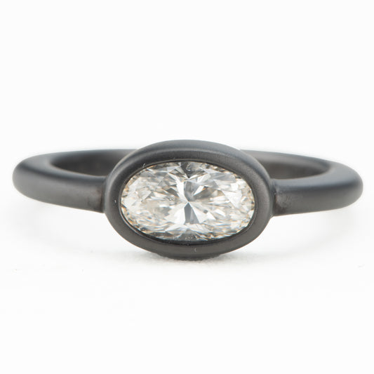 1.05ct D SI2 Very Good エンゲージリング オーバルブリリアントカット ダイヤモンド プラチナリング  (D: 1.05ct) Pt950 GIA