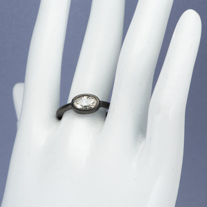 1.05ct D SI2 Very Good エンゲージリング オーバルブリリアントカット ダイヤモンド プラチナリング  (D: 1.05ct) Pt950 GIA