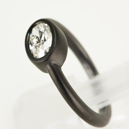 1.05ct D SI2 Very Good エンゲージリング オーバルブリリアントカット ダイヤモンド プラチナリング  (D: 1.05ct) Pt950 GIA