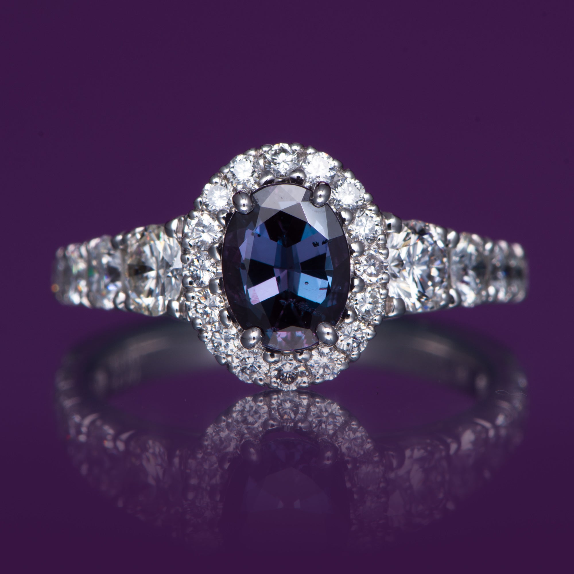 0.88ct アレキサンドライトダイヤモンドリング Al 0.88ct D1