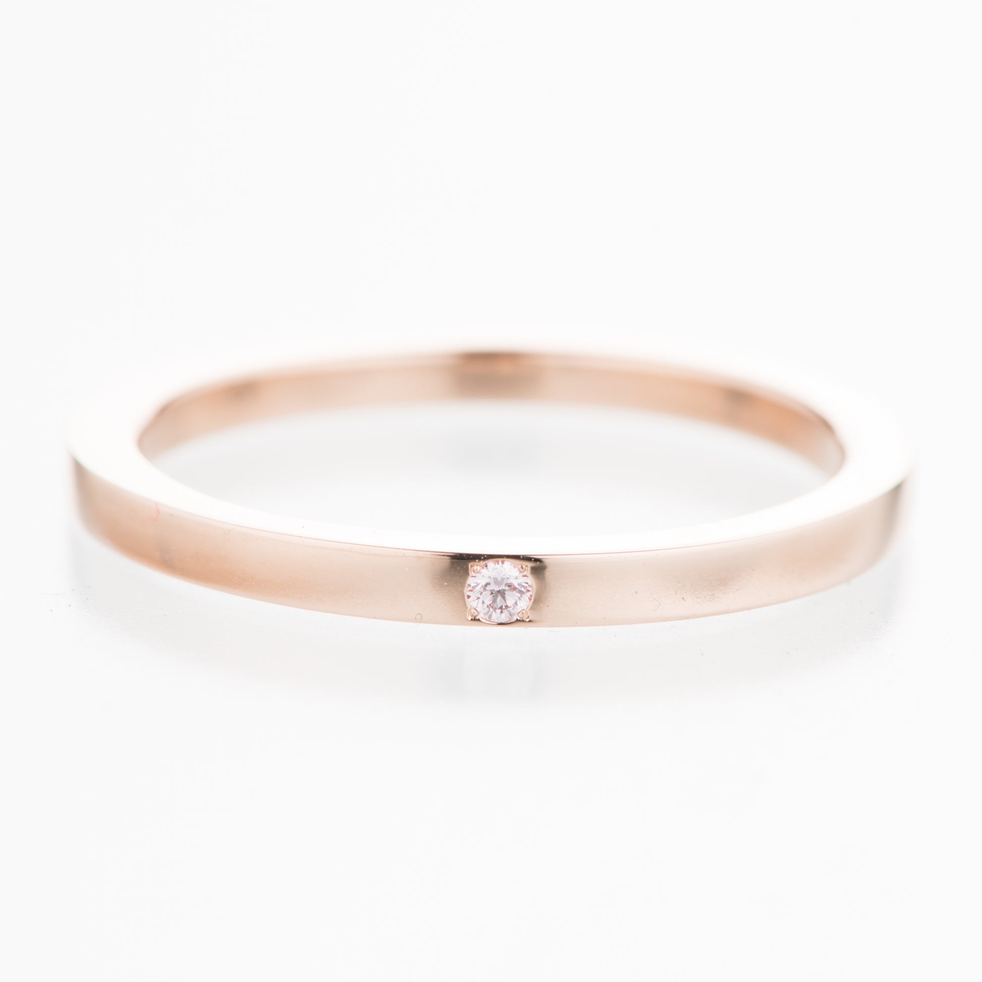 ピンクゴールドxピンクダイヤ　マリッジリング