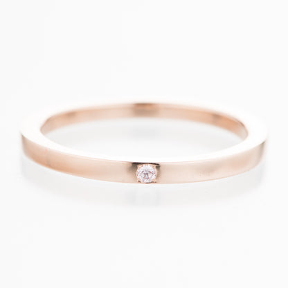 ピンクゴールドxピンクダイヤ　マリッジリング