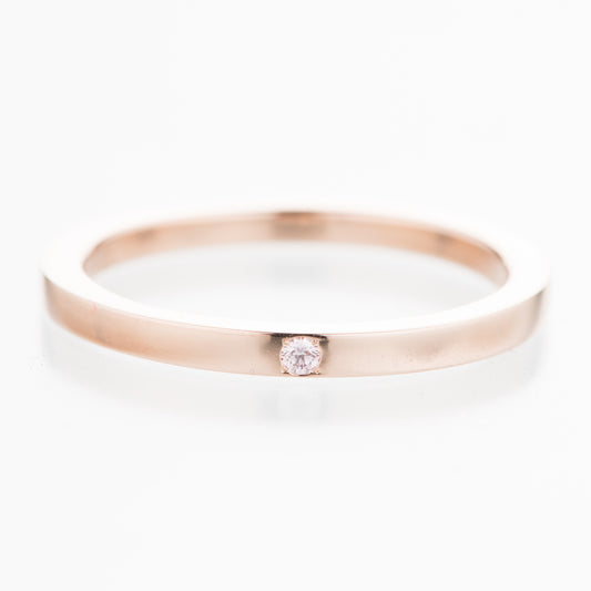 ピンクゴールドxピンクダイヤ　マリッジリング