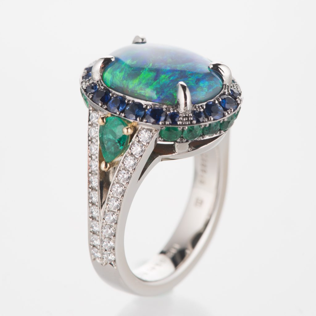 オパール プラチナリング 楽天市場】ブラックオパール 2.626ct リング 13.5号 PT900