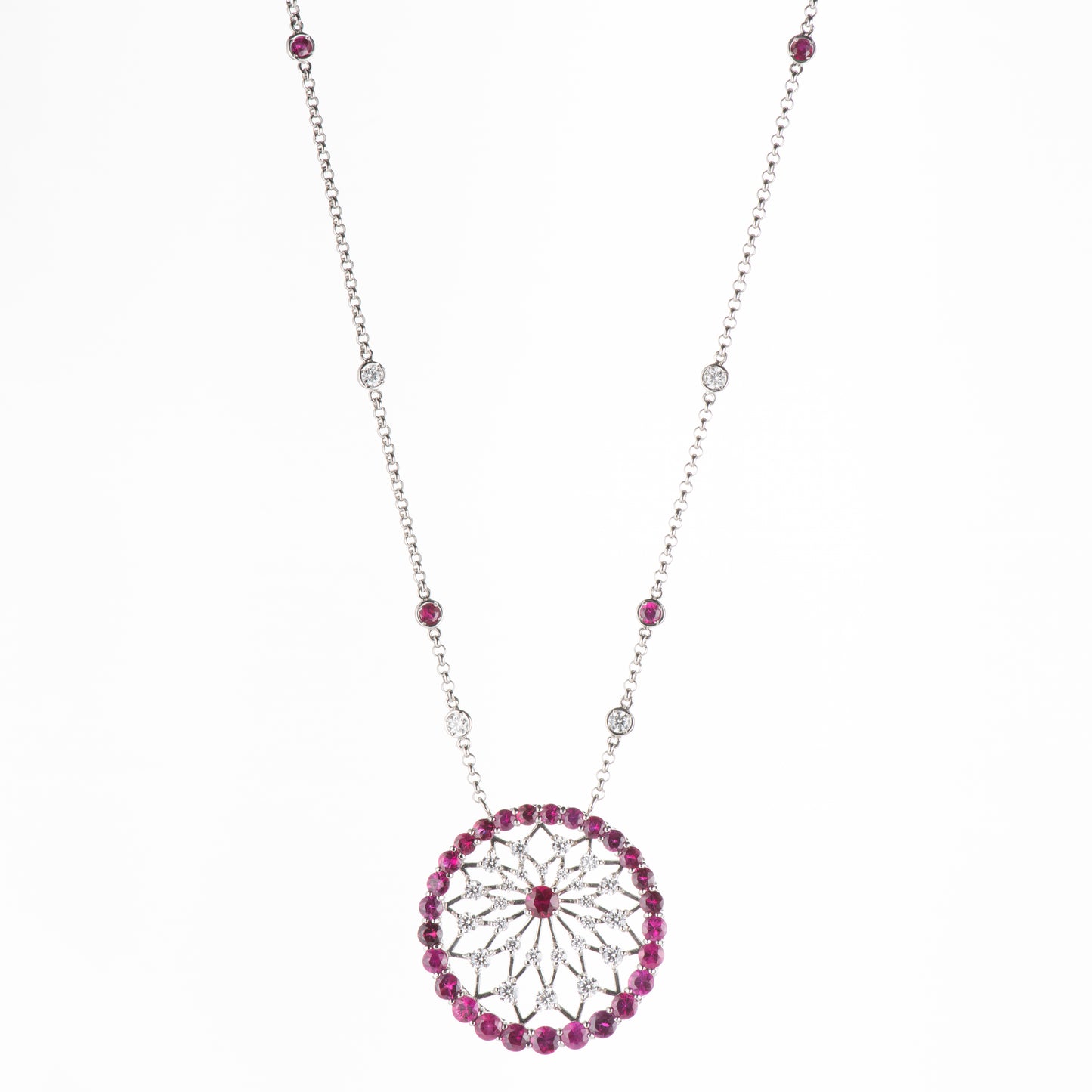 5.31ct ルビー プラチナ製ペンダント R:5.31ct D:1.66ct Pt950/850