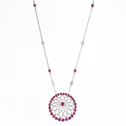 5.31ct ルビー プラチナ製ペンダント R:5.31ct D:1.66ct Pt950/850