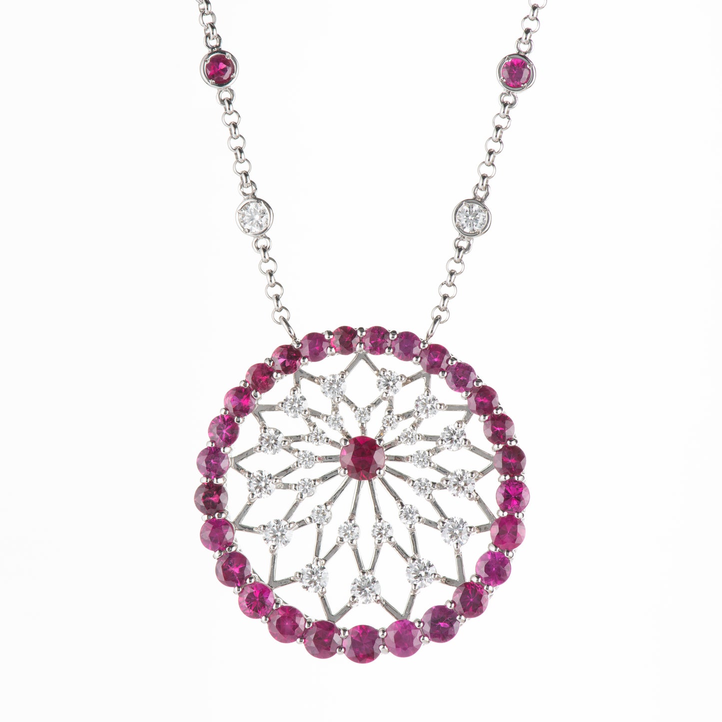 5.31ct ルビー プラチナ製ペンダント R:5.31ct D:1.66ct Pt950/850