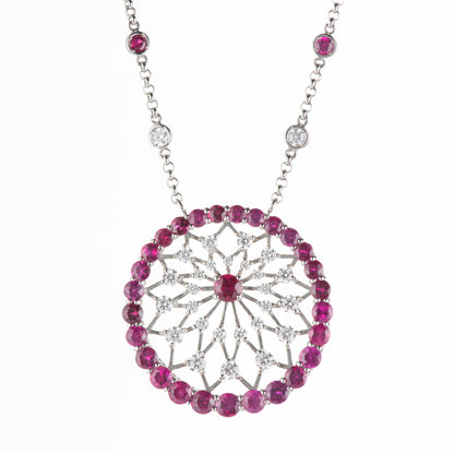 5.31ct ルビー プラチナ製ペンダント R:5.31ct D:1.66ct Pt950/850