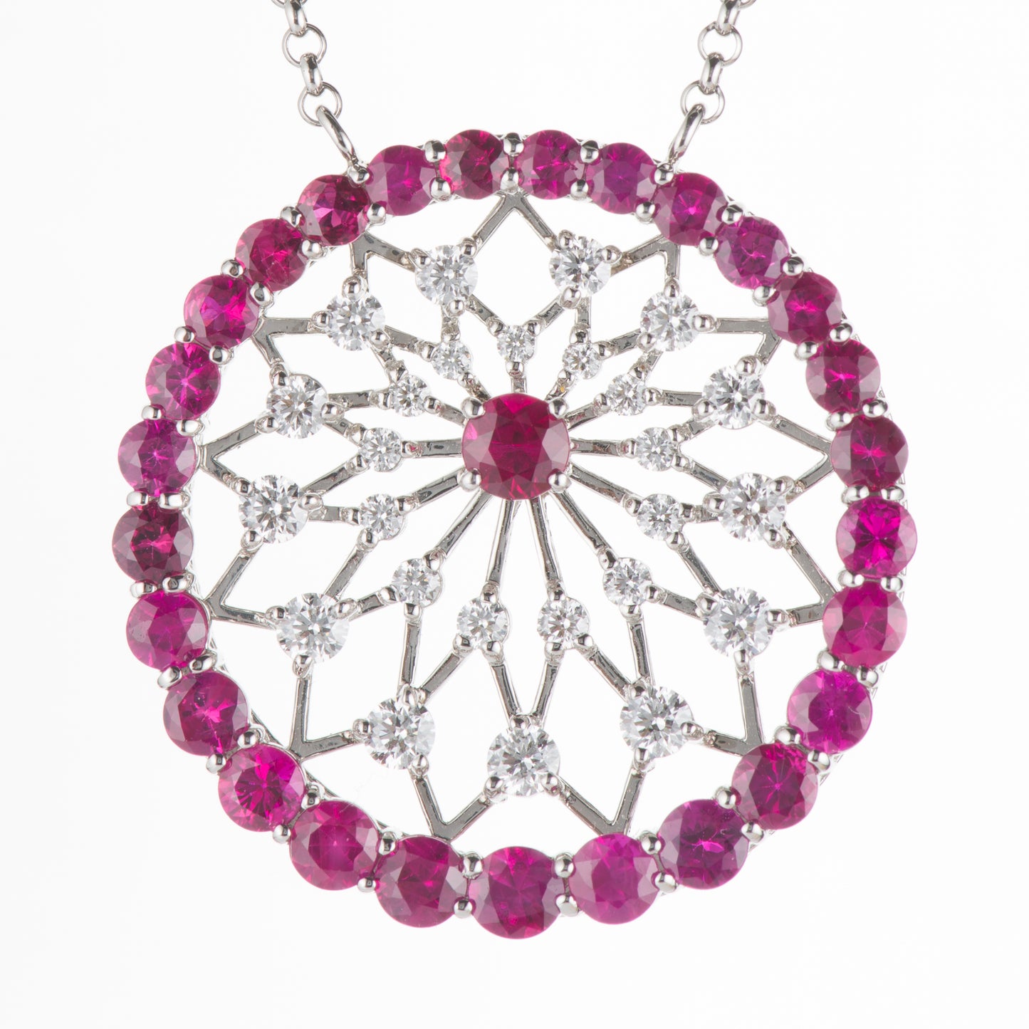 Spark スパーク5.31ct ルビー プラチナ製ペンダント R:5.31ct D:1.66ct Pt950/850