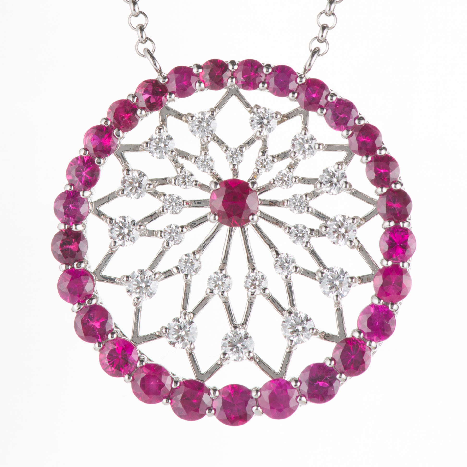 Spark スパーク5.31ct ルビー プラチナ製ペンダント R:5.31ct D:1.66ct Pt950/850