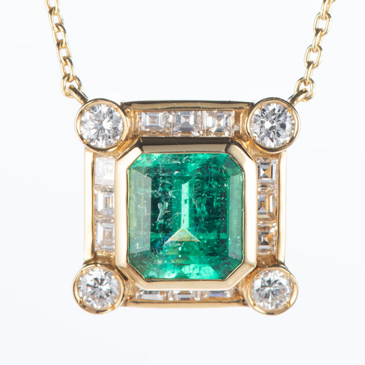 2.78ct コロンビア産エメラルドペンダント(E:2.78ct D:1.21ct K18YG)
