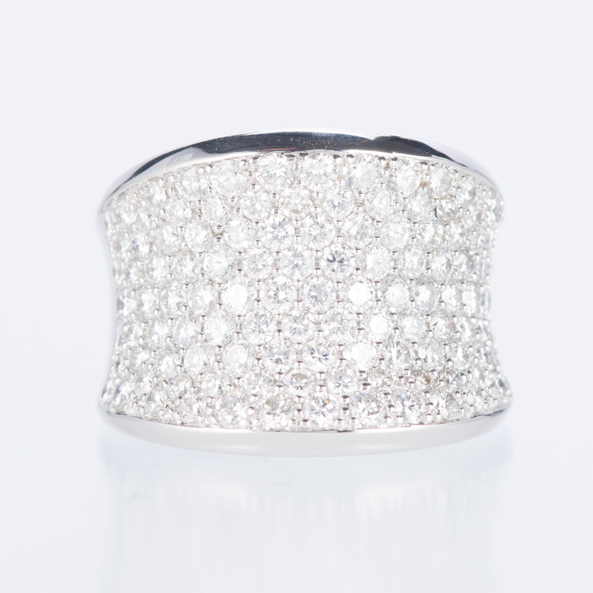 3ctダイヤモンドパヴェ K18ホワイトゴールドリング 3.00ct K18WG