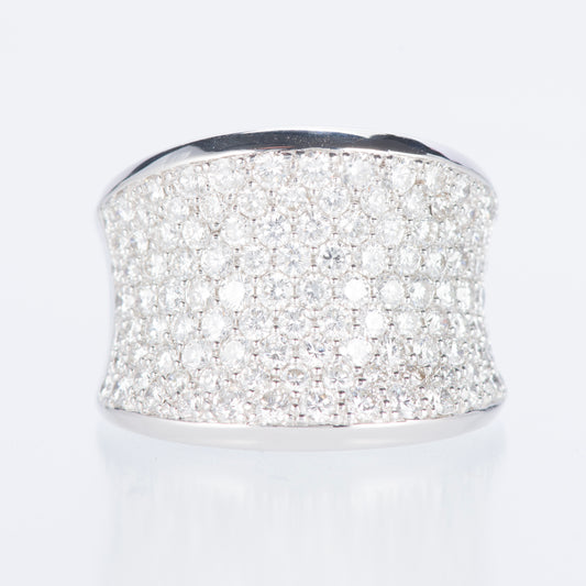 3ctダイヤモンドパヴェ K18ホワイトゴールドリング 3.00ct K18WG