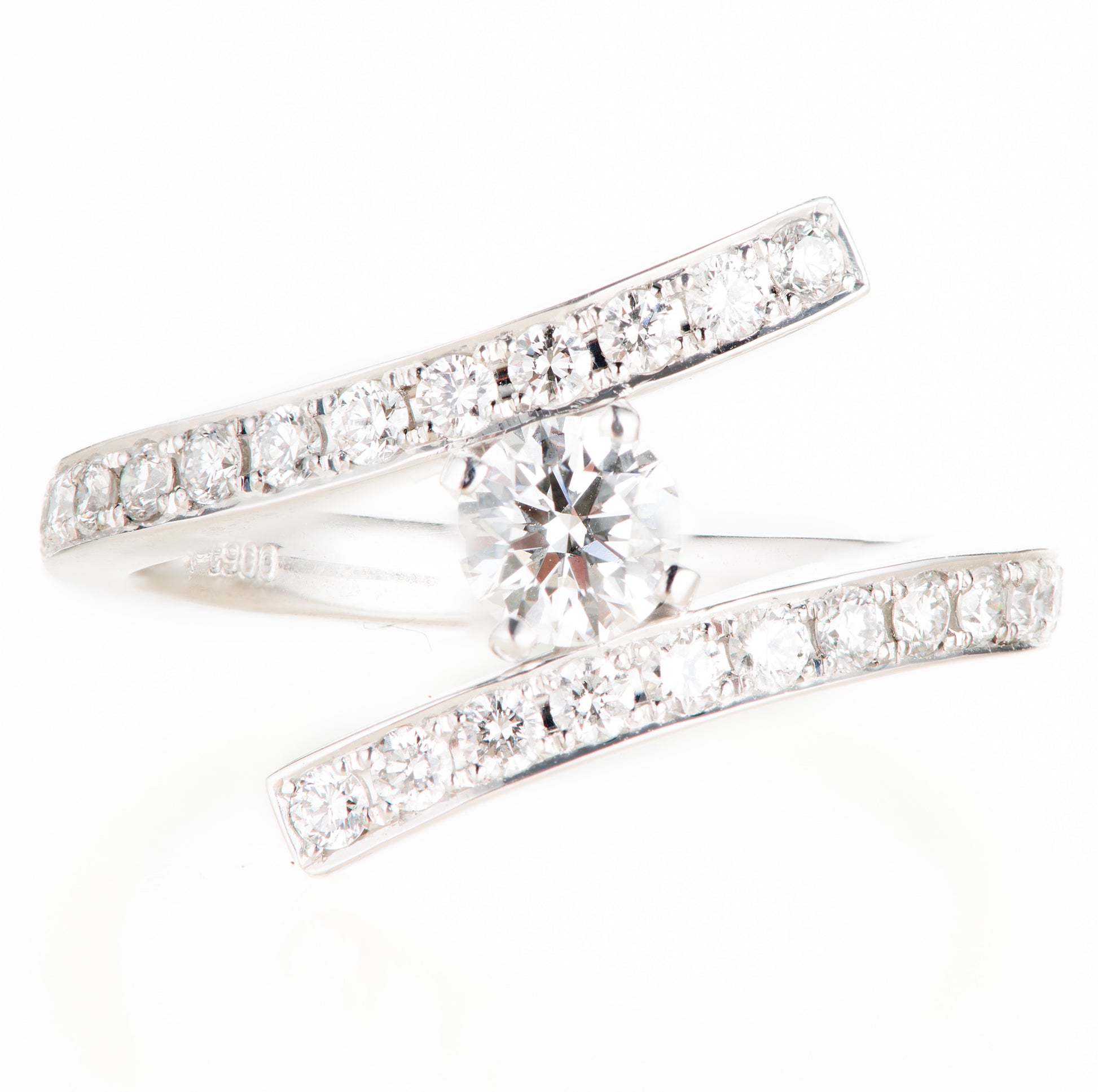 0.32ct F VVS2 エンゲージダイヤモンドリング(0.32/0.49ctGIA Pt900)