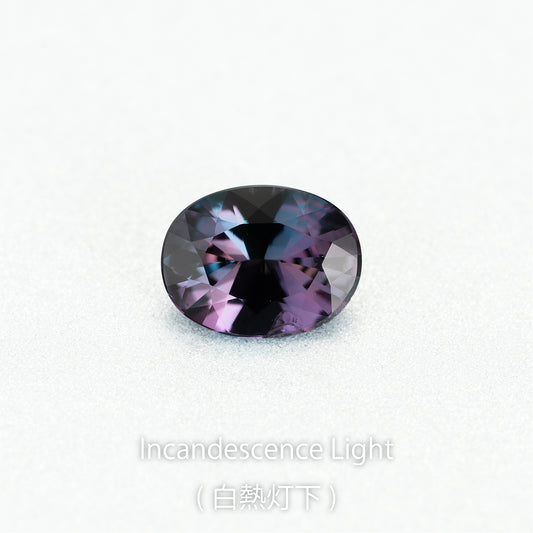 アレキサンドライト 0.24ct 昼光下での発色